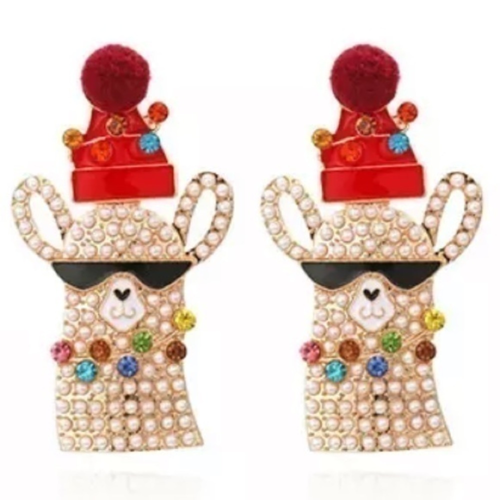 Llama Drop Earrings - Picture 1 of 4